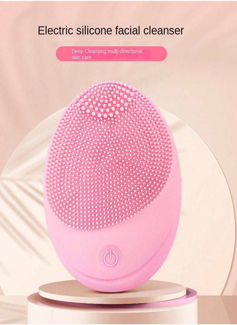 Electric Sonic Facial Cleansing Brush, Makeup Remover, Soft Silicone Waterproof Facial Cleanser for Skin Exfoliation, Deep Cleansing (Pink) - pzsku/Z79C1156196AA1FFC8304Z/45/_/1729241737/f7e05fb8-999c-43b4-b98c-39088639dda8