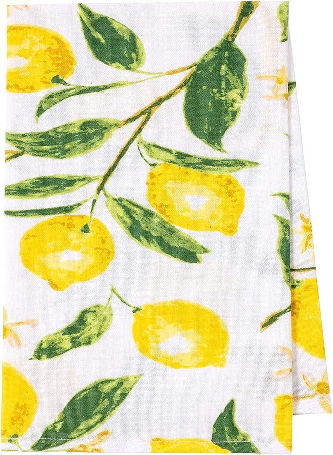 كاف هوم طقم مناشف مطبخ KAF Home Pantry Lemons All Over، 4 قطع، قطن، 18 × 28 بوصة - Image 3