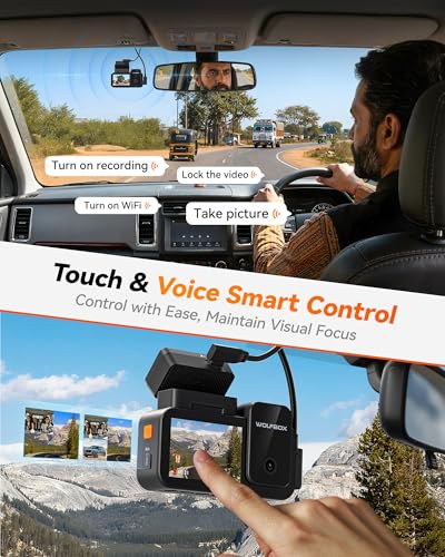 WOLFBOX X5 3 Channel Dash Cam for Car, 4K + 2.5K + 1080P Front and Rear Inside Dash Cam with 5.8GHz WiFi GPS, 8MP STARVIS 2 IMX678, HDR, 128GB Card Included, Touchscreen, Voice Control, Supports 512GB - Image 4