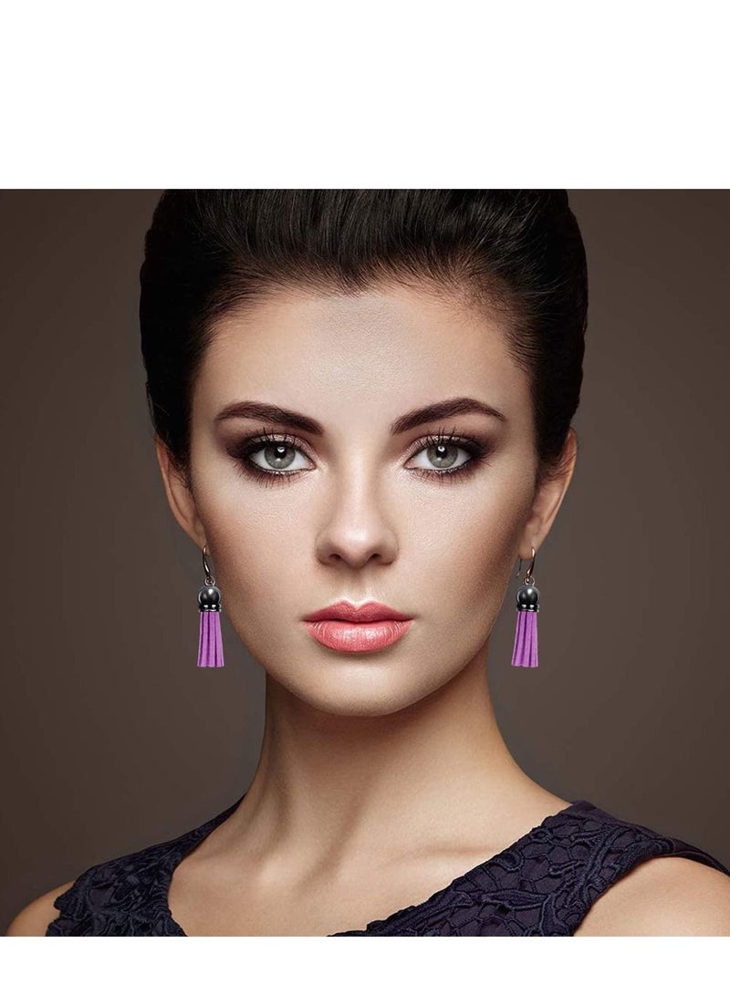 سيوسي مجموعة Key ChainTassels ، لصنع المجوهرات مع 60 قطعة من الدلايات الجلدية و 60 قطعة من حلقات القفز للحرف اليدوية وأساور سلسلة المفاتيح الفضية (المكافأة: صندوق تخزين بلاستيكي قطعة واحدة) 120 قطعة - Image 4