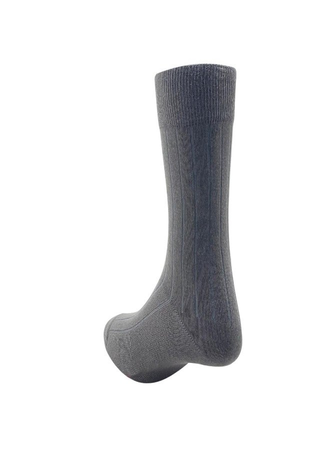 Peter England Mens Cotton Full Length Socks (Pack of 3) Dark Grey - Image 4