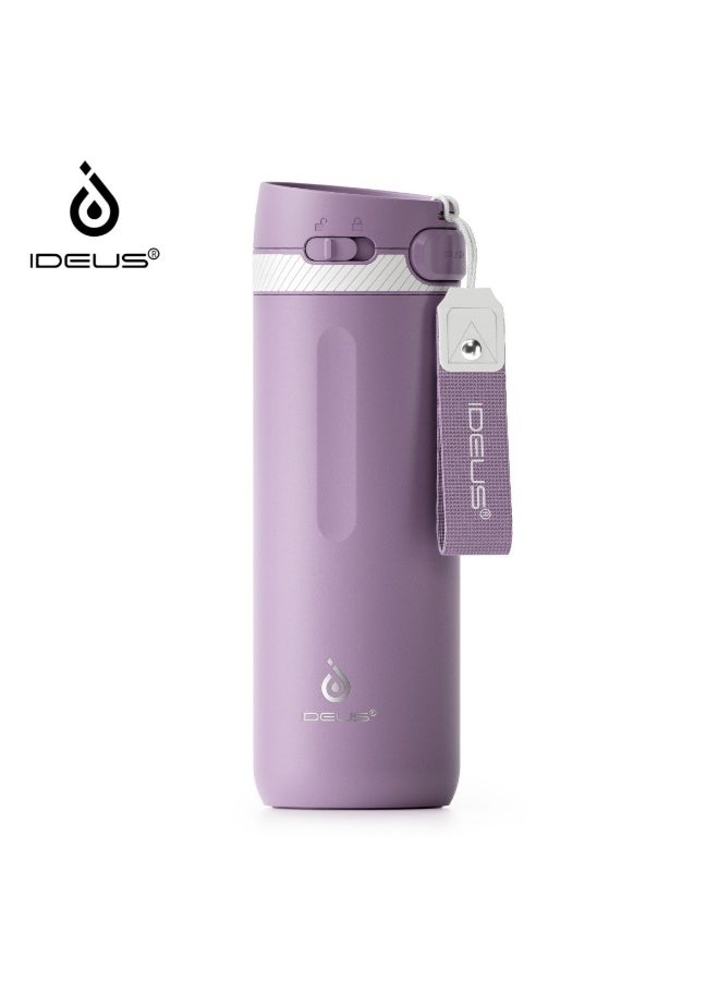 إيديوس زجاجة مياه رياضية محمولة من IDEUS 304 معزولة من الفولاذ المقاوم للصدأ بمقبض، سعة 700 مل، مناسبة للسفر والرحلات الخارجية. - Image 1