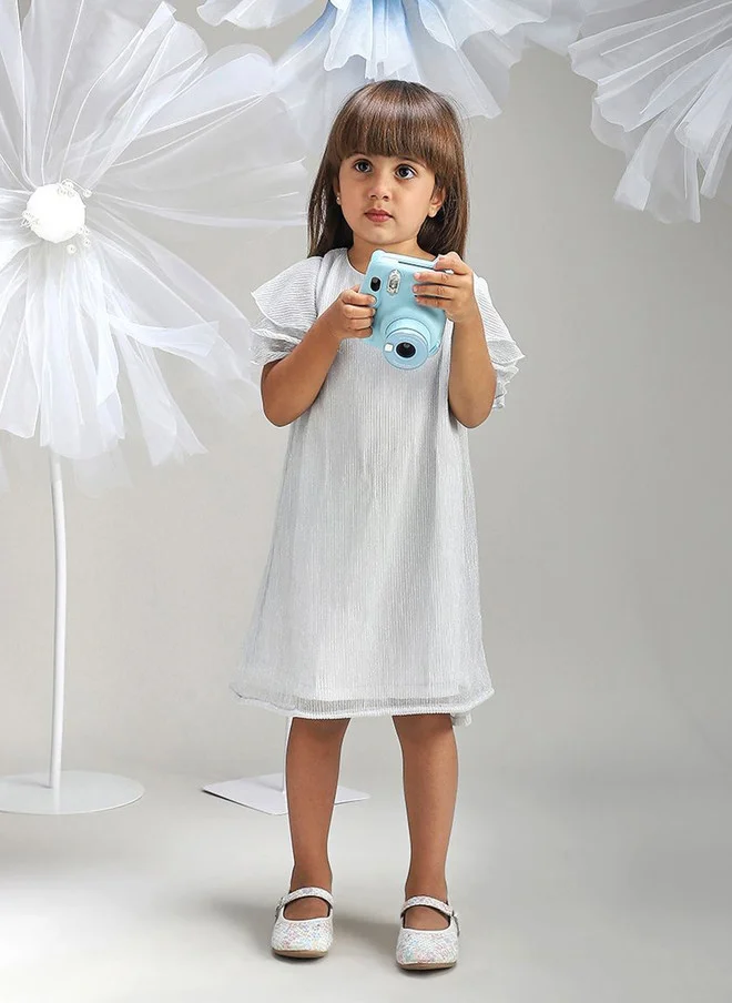 Bonkids BONKIDS Silver-Toned A-Line Dress for Kids