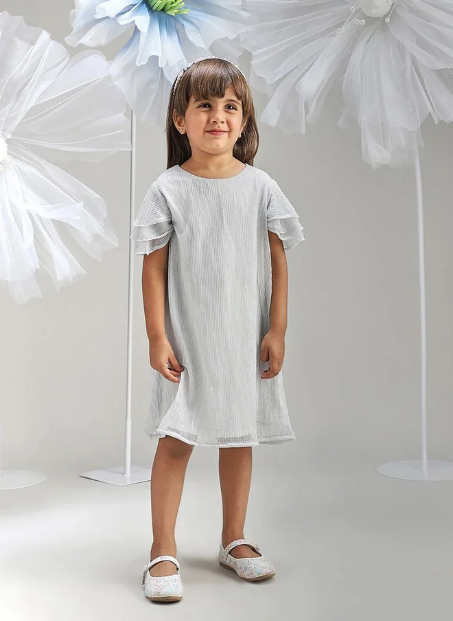 Bonkids BONKIDS Silver-Toned A-Line Dress for Kids