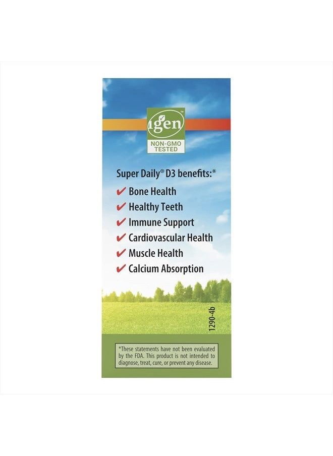 Carlson - Super Daily D3 4,000 IU (100 mcg) per Drop, Vitamin D Drop, Liquid Vitamin D3, 1-Year Supply, Unflavored, 365 Drops (10.3 mL) - Image 1