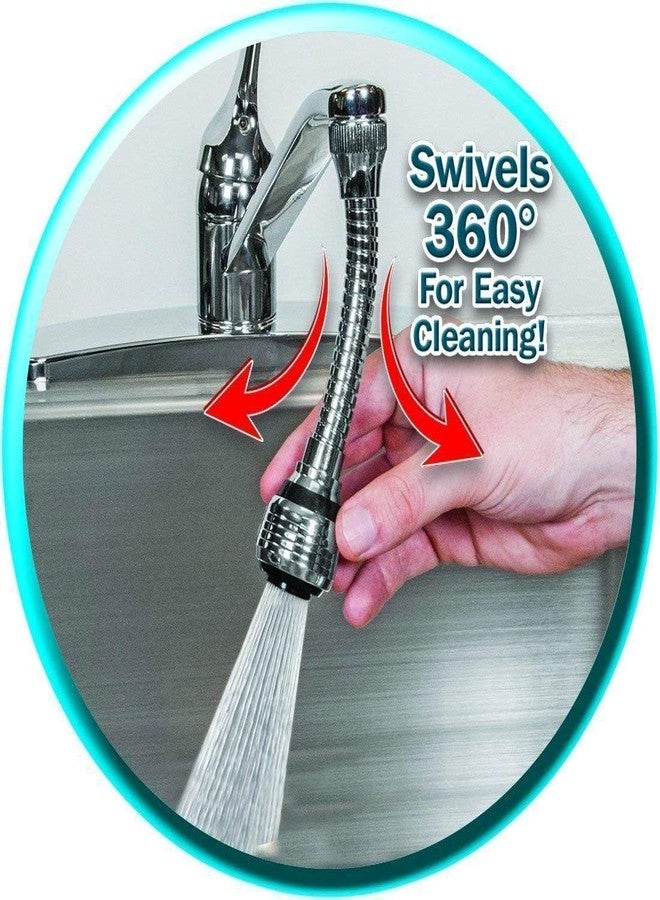 DHARMINSON Flexible Stainless Steel crom Faucet Tap Extender for Kitchen Sink, |2 Flow Mode| for Convenient Use Upgrade Your Kitchen Sink with Flexible Tap - Image 5