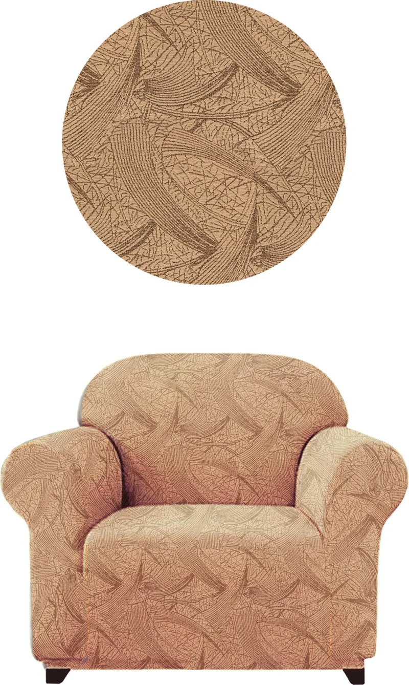 الجيار Jacquard Sofa, Sofa and Sofa Bed Cover, Sehra Pattern, Flexible, Without Skirt, For Single (Armchair)