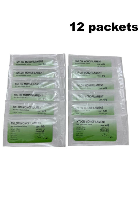 12 packets of teaching suture for medical students