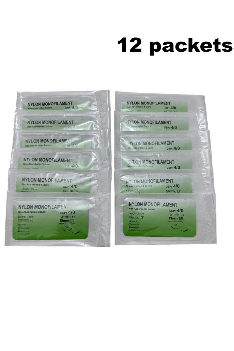 12 packets of teaching suture for medical students - Image 1