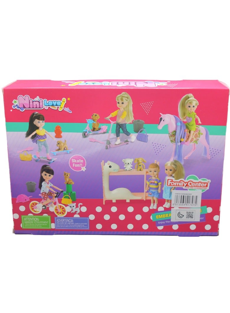 نيني دمية نيني لوف مع القطار والاكسسوارات 31-2389955G - Image 2