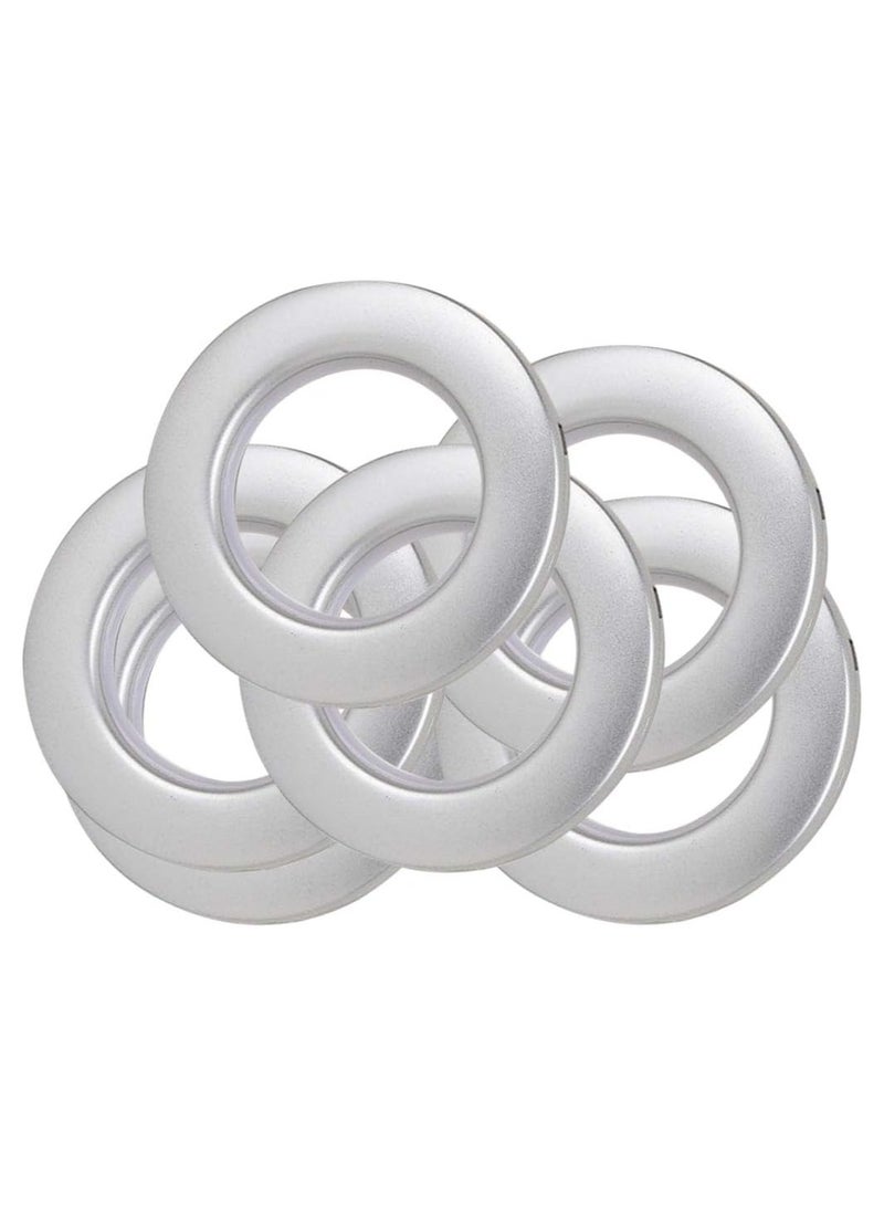 AL WADI FURNITURE AWF Al Wadi Furniture Pack of 90 Matt Silver Curtain Grommets Round Plastic Curtain Eyelet Rings with nano-scale silencer ring, DIY Rings for Window Curtain, Shower Curtain, Locker Room Door Curtain  - Image 5