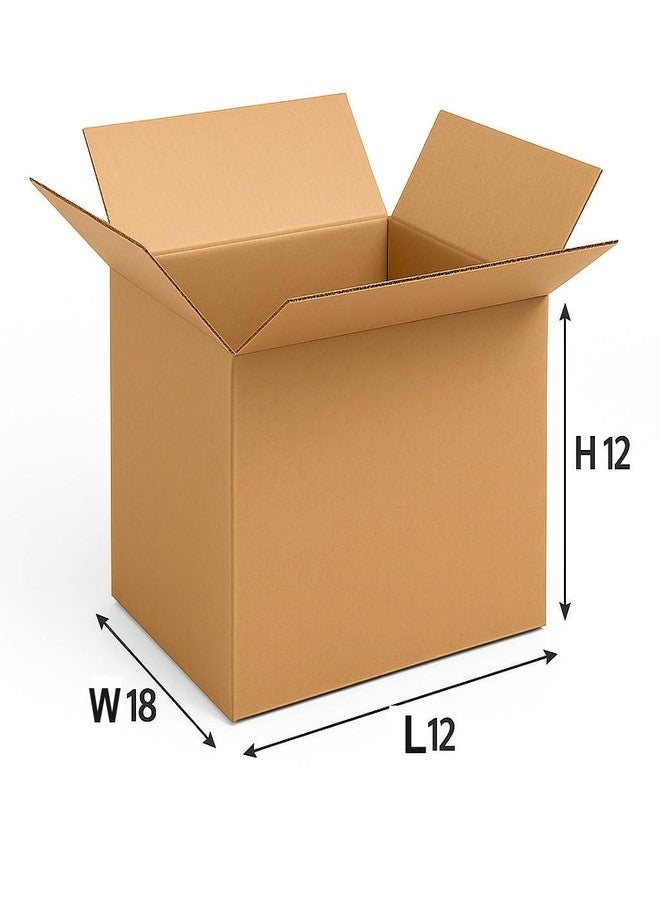 POWERLON صندوق كرتون مموج قوي من باورلون®، 5 طبقات، 18 × 12 × 12 بوصة، للتعبئة والنقل والشحن والإهداء، متعدد الاستخدامات (عبوة من 5 قطع) - Image 2