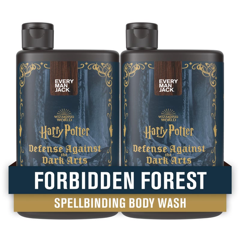 Every Man Jack Harry Potter Collectors Body Wash  Hogwarts Inspired Scents  Clean Ingredients  Defense Against the Dark Arts  Forbidden Forest Scent  135 oz Pack of 2