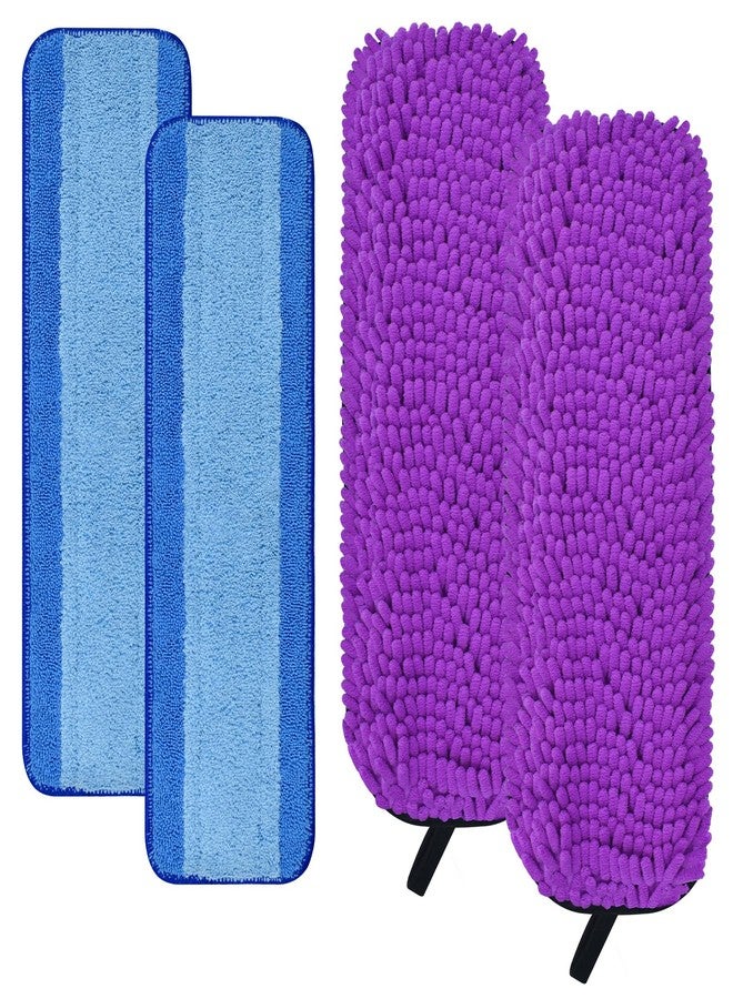 DLAIMI 4 Pack Pet System Microfiber Sweeping Pad for Bona Mops, Microfiber Cleaning Pad for Hardwood Floors Dry Wet Cleaning - Picks Up Pet Hair - Includes 2 Sweeping Pads and 2 Deep Clean Pad - Image 1