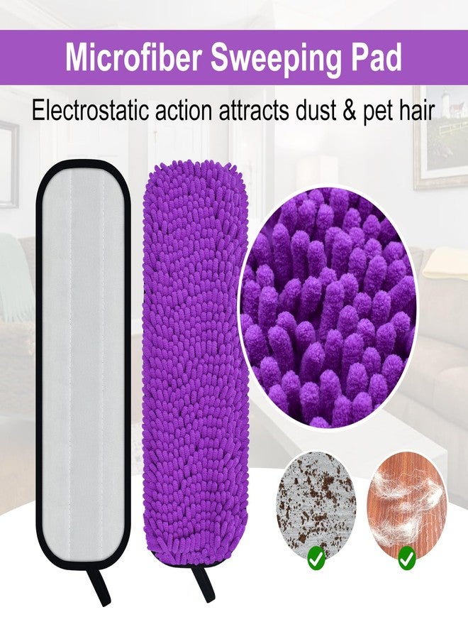 DLAIMI 4 Pack Pet System Microfiber Sweeping Pad for Bona Mops, Microfiber Cleaning Pad for Hardwood Floors Dry Wet Cleaning - Picks Up Pet Hair - Includes 2 Sweeping Pads and 2 Deep Clean Pad - Image 2