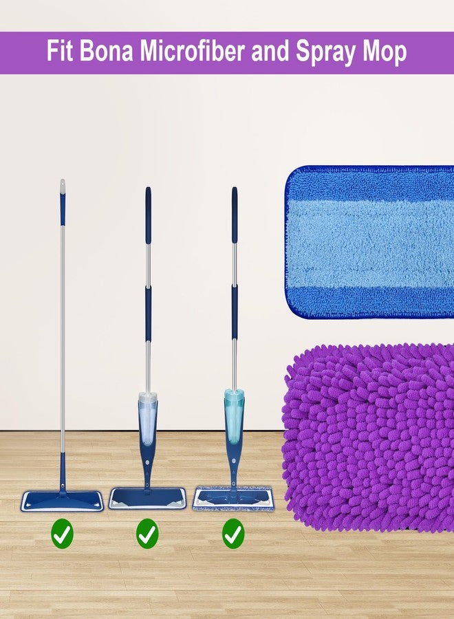 DLAIMI 4 Pack Pet System Microfiber Sweeping Pad for Bona Mops, Microfiber Cleaning Pad for Hardwood Floors Dry Wet Cleaning - Picks Up Pet Hair - Includes 2 Sweeping Pads and 2 Deep Clean Pad - Image 4