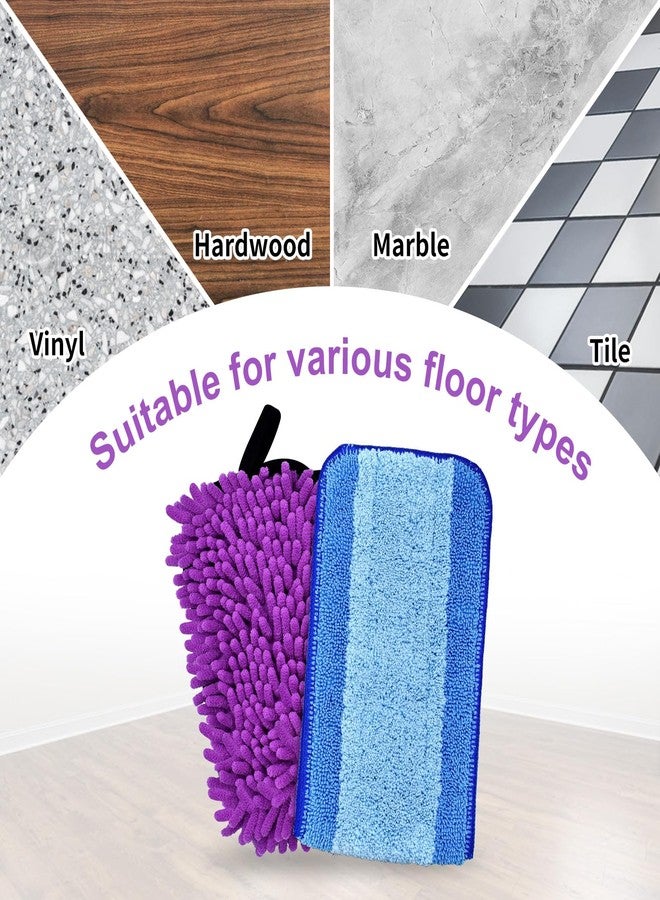 DLAIMI 4 Pack Pet System Microfiber Sweeping Pad for Bona Mops, Microfiber Cleaning Pad for Hardwood Floors Dry Wet Cleaning - Picks Up Pet Hair - Includes 2 Sweeping Pads and 2 Deep Clean Pad - Image 5