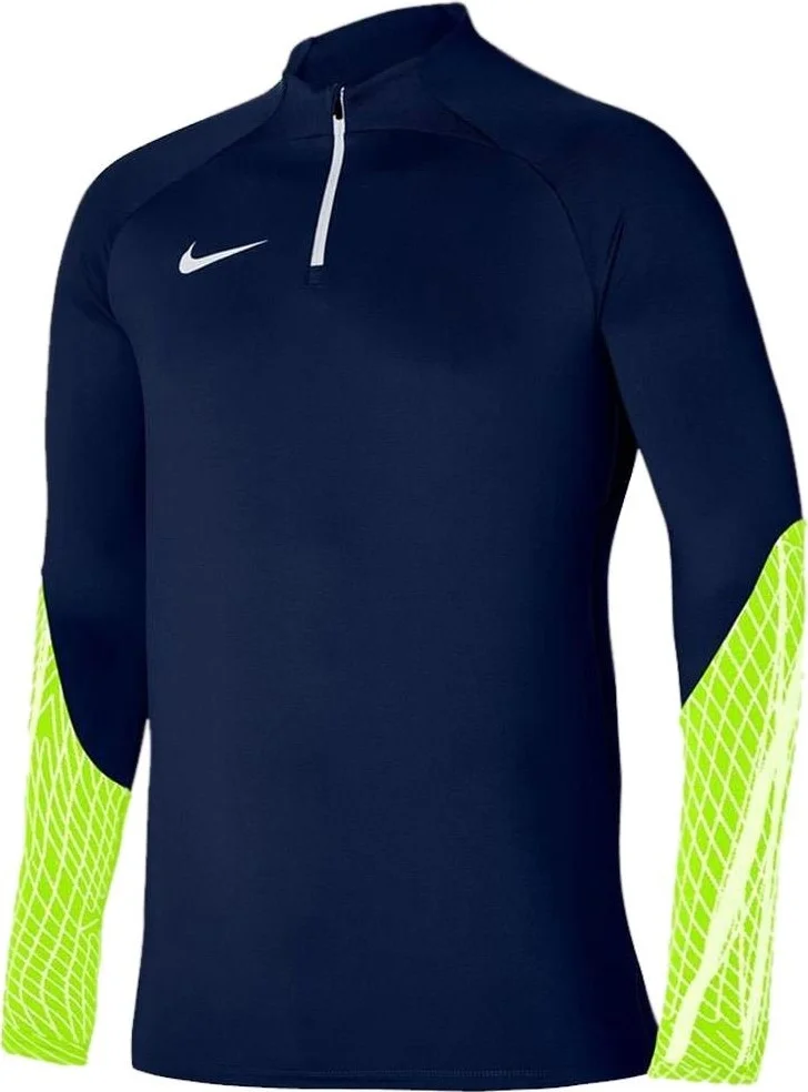نايكي DR2294 M Nk Dri Fit Strike Tracksuit Top Navy Blue-Neon Green