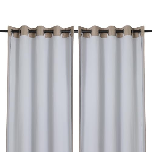 Chyhomenyc 2 Panels 100 Blackout Curtain Liners 100 Darkening Thermal Insulated Blackout Liner for 84 Inch Curtains Each 50 Wx80 L 2 Liners Per Set with 17 Pieces Rings