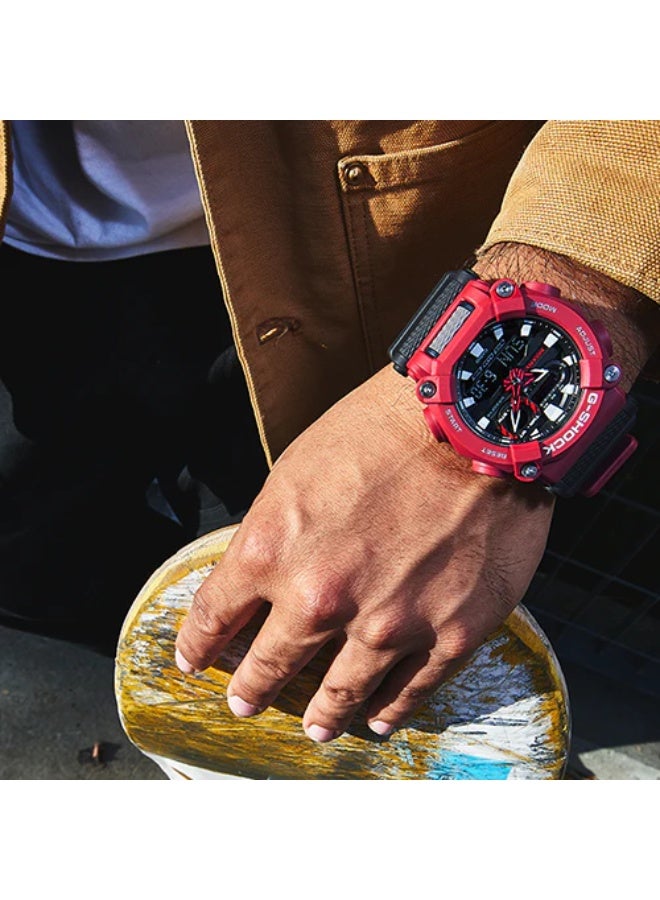 كاسيو ساعة كاسيو جي-شوك ​​للرجال، أنالوج-رقمي، حمراء اللون - GA-900-4ADR - Image 3