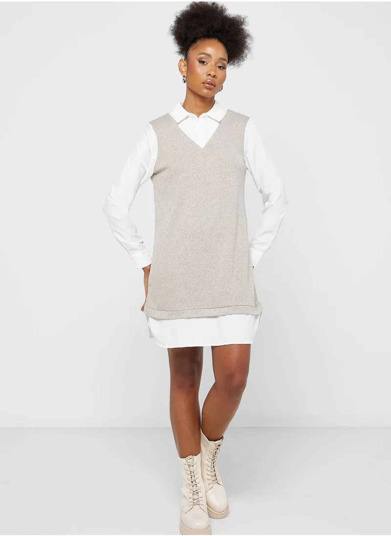 Jacqueline de Yong Knitted Shirt Dress