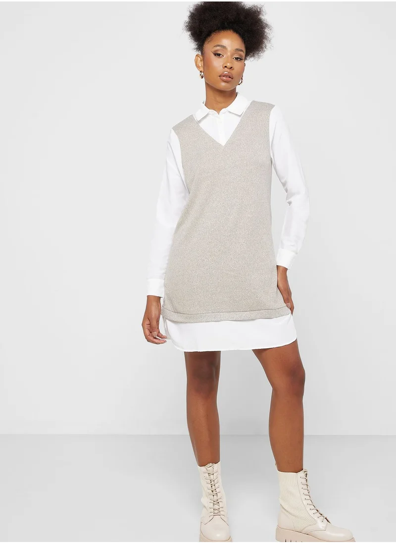 Jacqueline de Yong Knitted Shirt Dress