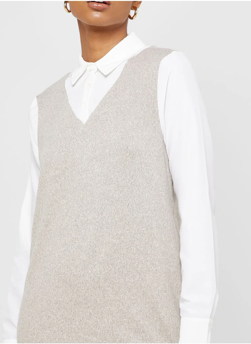 Jacqueline de Yong Knitted Shirt Dress