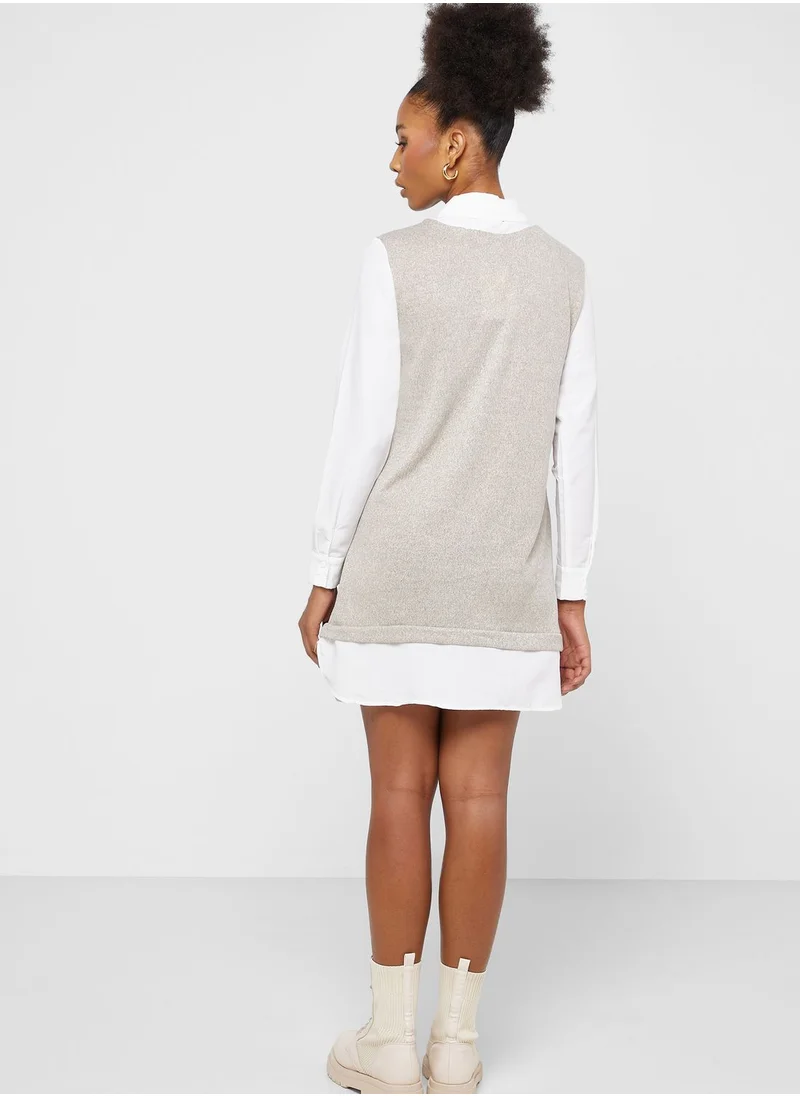 Jacqueline de Yong Knitted Shirt Dress