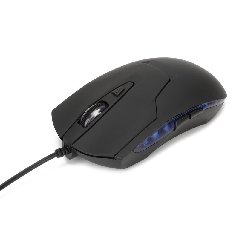 Wired Gaming Mouse: Type C, 800/1200/1600/2400 Adjustable DPI, Ergonomic Comfort Grip - Blue Backlit, Nonslip Wheel, Multimedia Keys for Office, Study, Gaming Use - Image 4