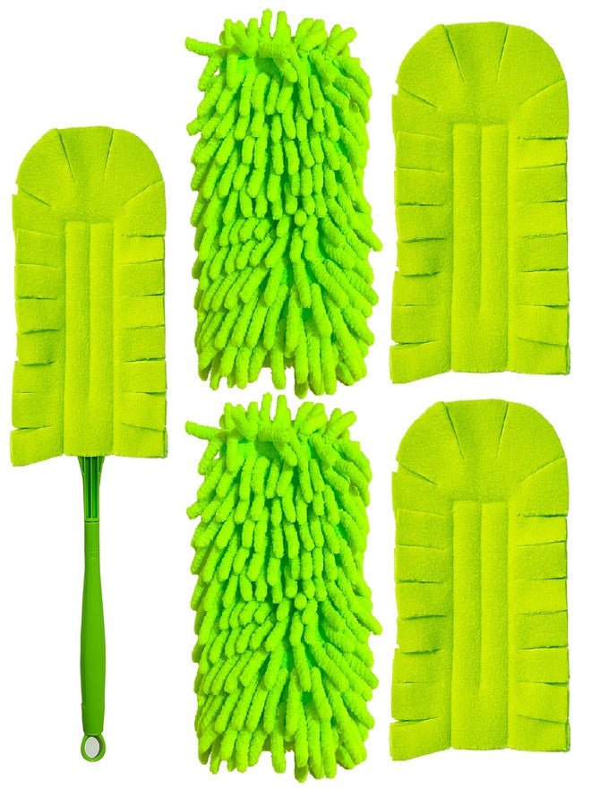 Febsow 4Pack Reusable Duster Compatible with Swiffer (Handle is Not Included) Microfiber 360 Heavy Duty Dusters Refills Washable Duster Pads for Cleaning Ceiling Fan Window - Image 1