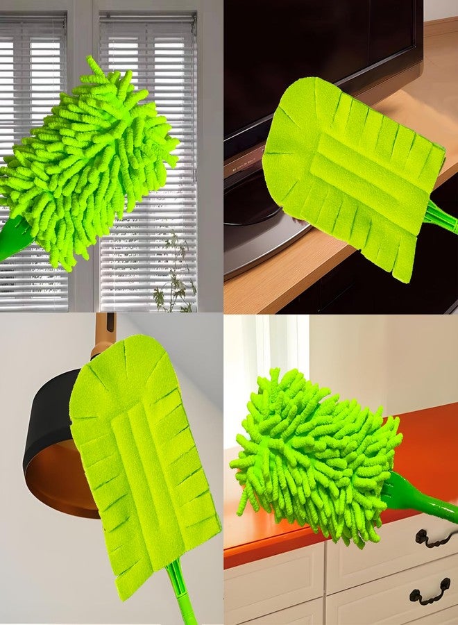 Febsow 4Pack Reusable Duster Compatible with Swiffer (Handle is Not Included) Microfiber 360 Heavy Duty Dusters Refills Washable Duster Pads for Cleaning Ceiling Fan Window - Image 2