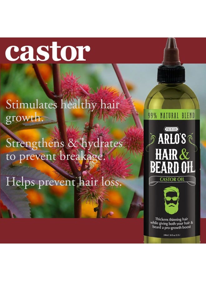 Arlo's Hair and Beard Oil with Castor Oil 8 oz. - Hair Oil, Mustache Oil and Beard Oil Growth - Image 2