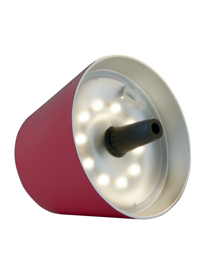Sompex مصباح طاولة الزجاجة Sompex Top 2.0 بتشطيب مطفي | مصباح LED أنيق قابل لإعادة الشحن | تصميم عصري، لاسلكي ومحمول | مثالي للاستخدام الداخلي والخارجي | إعدادات إضاءة قابلة للتعديل | 12.5x11 سم - بوردو - Image 4
