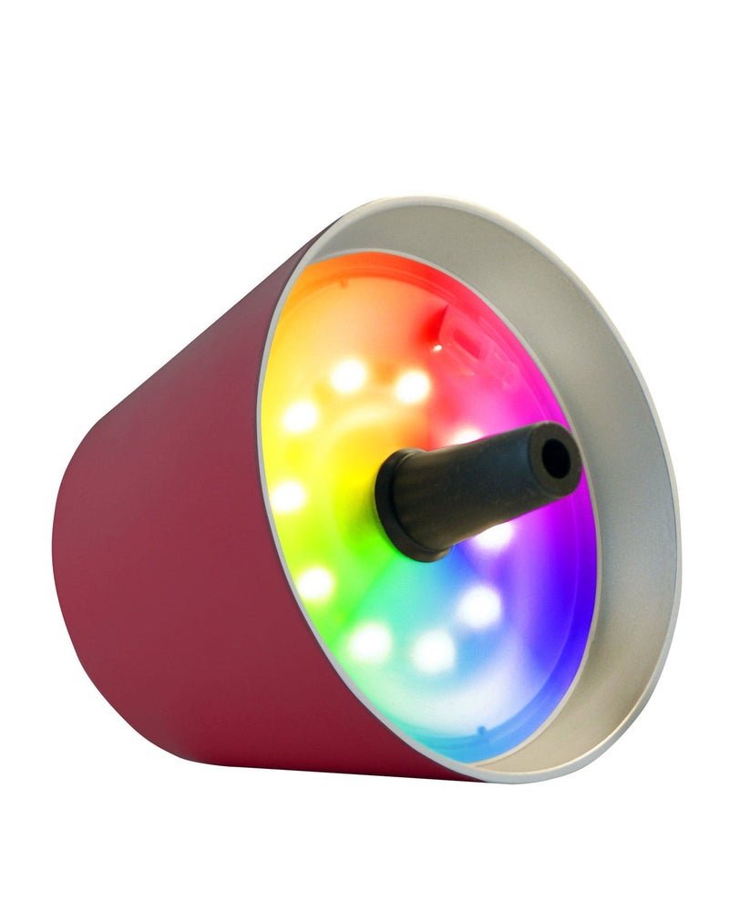 Sompex مصباح طاولة الزجاجة Sompex Top 2.0 بتشطيب مطفي | مصباح LED أنيق قابل لإعادة الشحن | تصميم عصري، لاسلكي ومحمول | مثالي للاستخدام الداخلي والخارجي | إعدادات إضاءة قابلة للتعديل | 12.5x11 سم - بوردو - Image 5