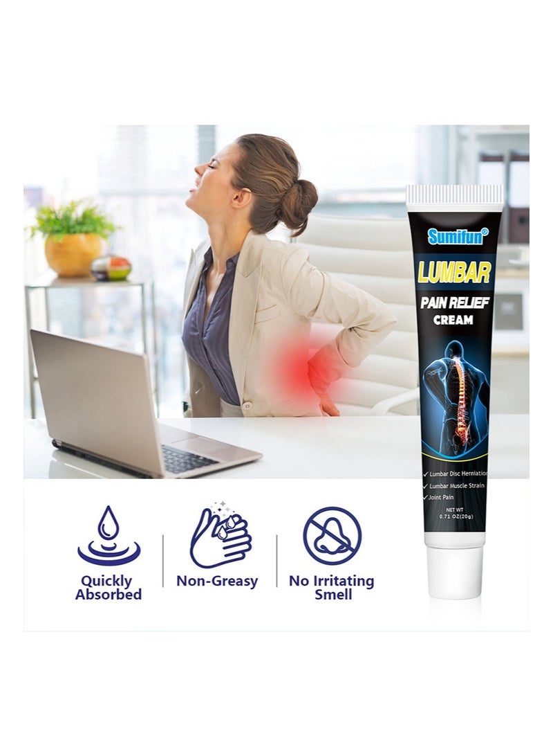 Sumifun 2 Pieces Of Lumbar Pain Relief Cream，Deep Soothing Back，Neck，Hands And Feet Joints，Relieve Muscle Soreness，Easy To Absorb （20g + 20g） - Image 2