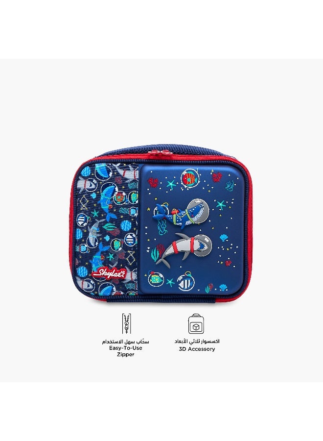 Skylar Astronaut Shark Print Lunch Bag for Kids - Image 4