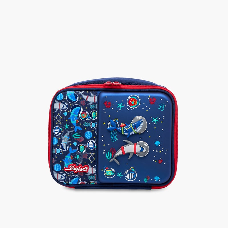 Skylar Astronaut Shark Print Lunch Bag for Kids - Image 1