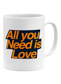 LIT All You Need Is Love Coffee Mug White Ceramic Mug  - Image 1