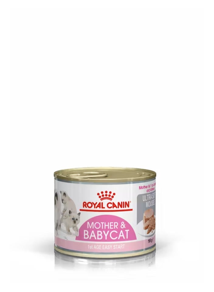 Royal canin Feline Health Nutrition Mother & Babycat Mousse (WET FOOD - Cans) 12 x 195g - Image 1