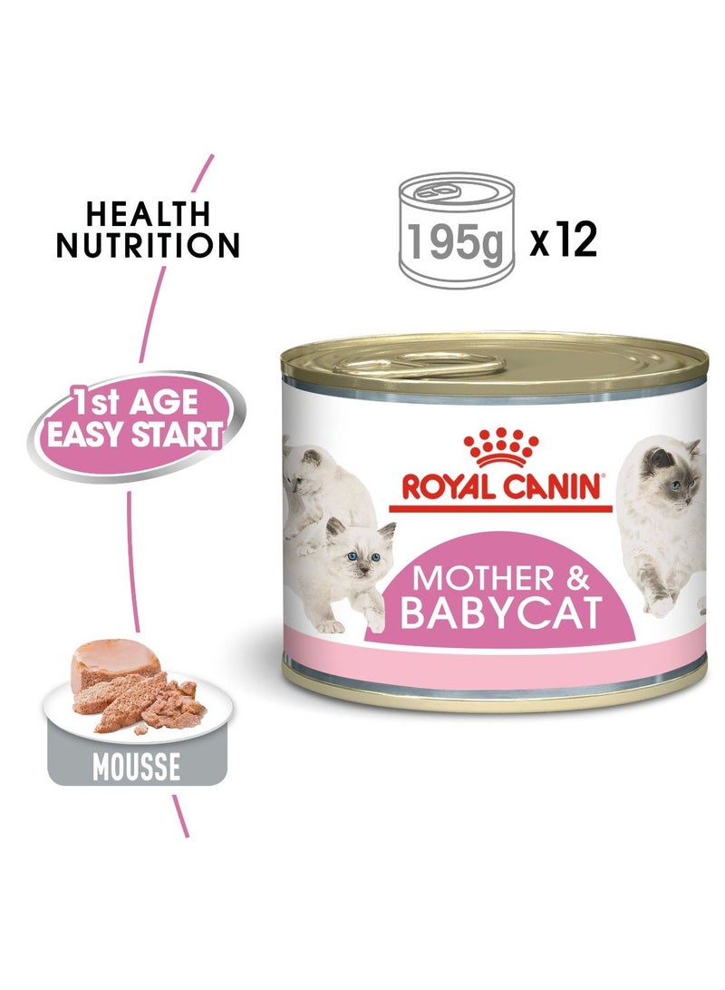 Royal canin Feline Health Nutrition Mother & Babycat Mousse (WET FOOD - Cans) 12 x 195g - Image 3