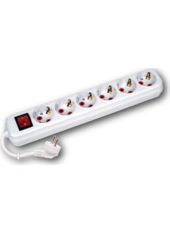 Horoz Grounded Group Socket with 6-Plus Switch and 3 Meter Cable 