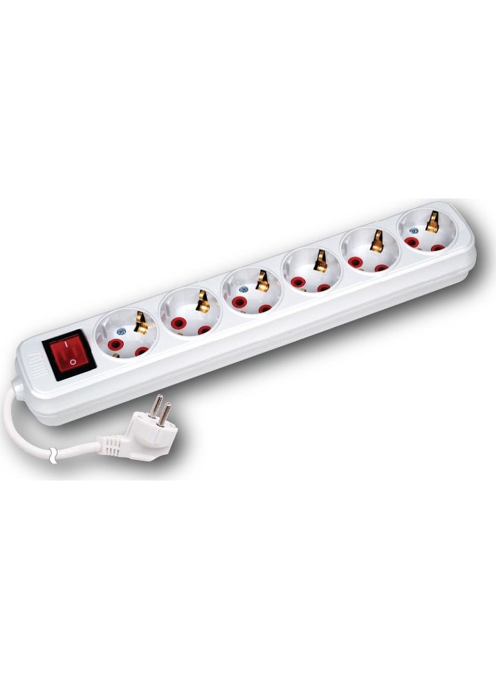 Horoz - Grounded Group Socket with 6-Plus Switch and 3 Meter Cable - Image 1