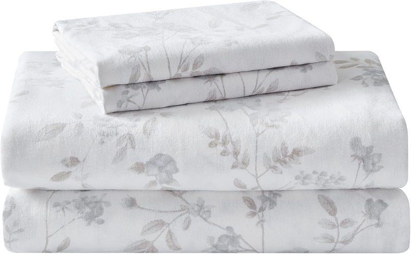 لورا أشلي لورا آشلي هوم - شراشف كاملة، مجموعة أغطية سرير من قطيف القطن، مفرشة لمزيد من النعومة والراحة (فاونا، كاملة) - Image 1