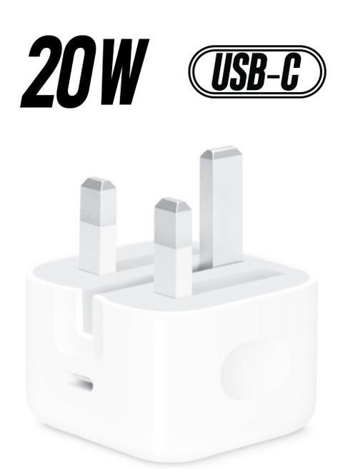 20W Foldable Fast Charging Wall Adapter Compatible with Apple iPhone 12 Pro Max/11 Pro Max/SE, iPad White