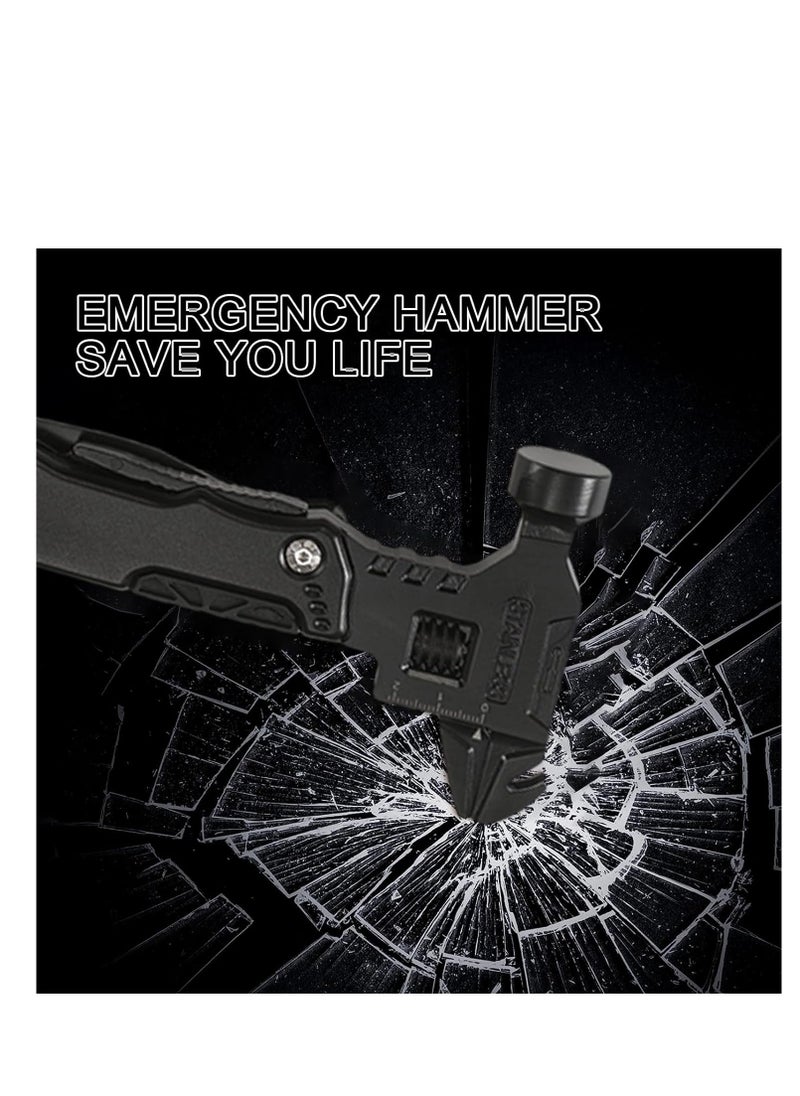 SYOSI Hammer Multitool 16 In 1 Multi Tool Pliers Outdoor Survival Hammer Multitool Camping Gear Cool Gadgets Multi Screwdriver Tool for Men Gifts Outdoor Hiking Home DIY Use  - Image 5