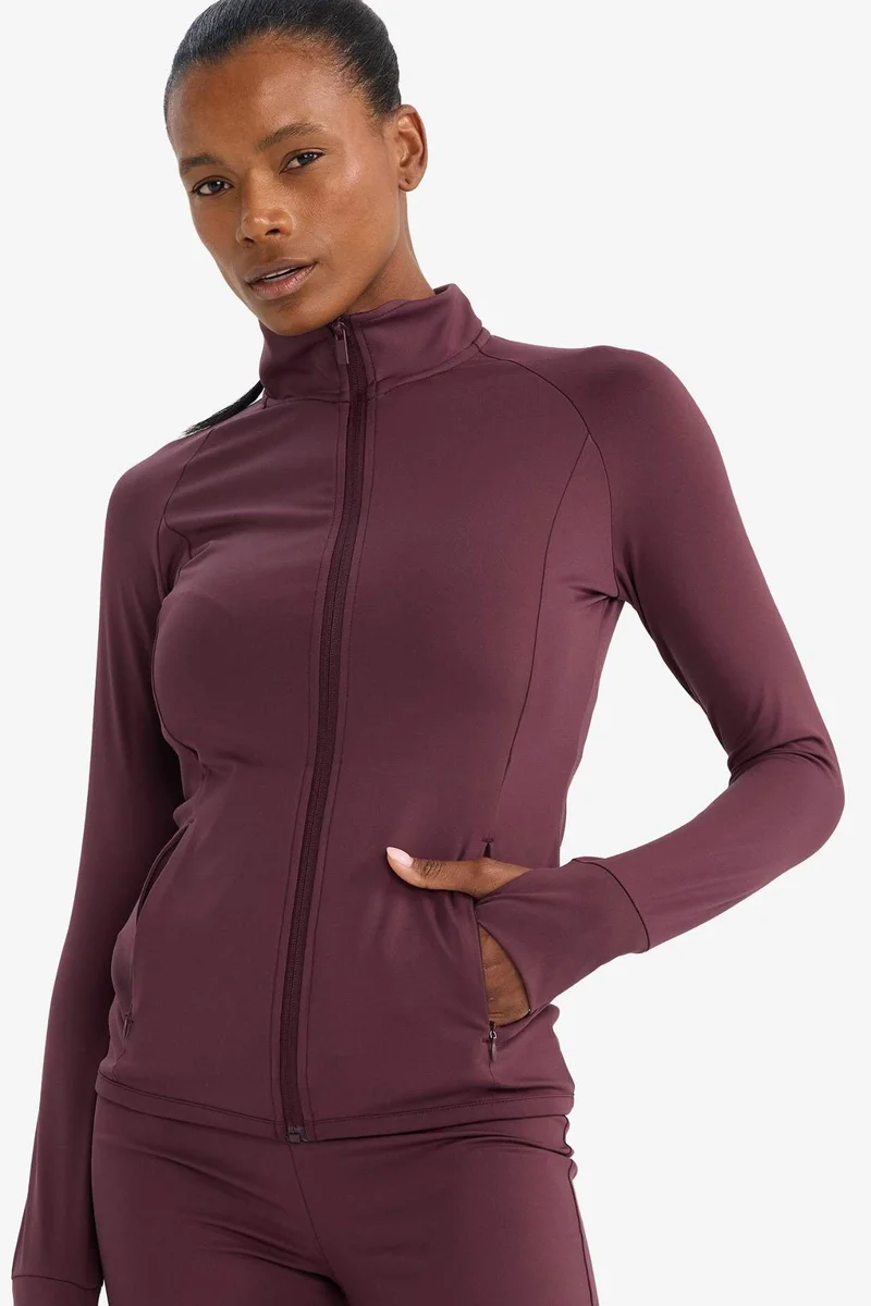 DeFacto Fitted Ultra Soft Zip-Up Sweatshirt