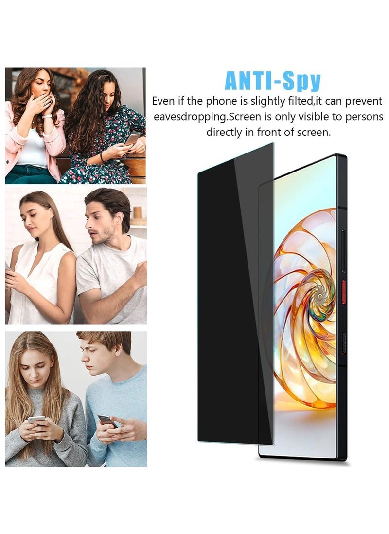 Generic 1 Pack for ZTE Nubia Red Magic 9 Pro / 9 Pro+ / 9 Air Privacy Screen Protector,Anti-Spy Tempered Glass flim,9H Hardness,Anti-Scratch, Case Friendly, Bubble Free  - Image 3