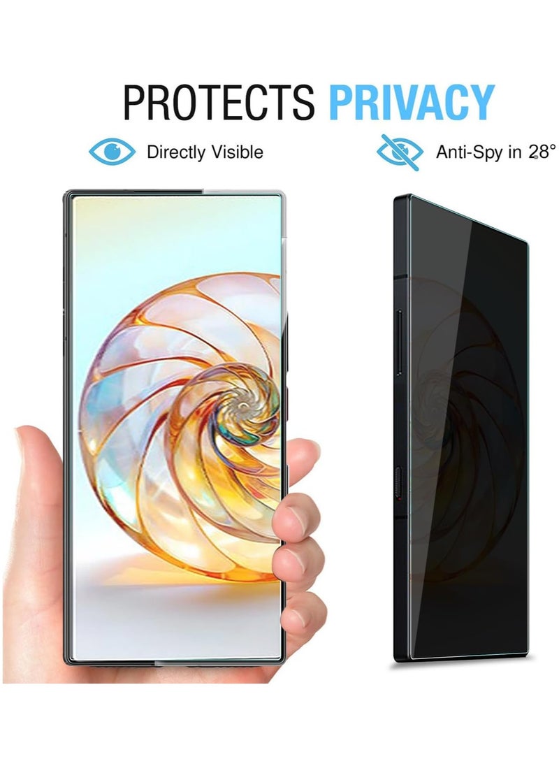 Generic 1 Pack for ZTE Nubia Red Magic 9 Pro / 9 Pro+ / 9 Air Privacy Screen Protector,Anti-Spy Tempered Glass flim,9H Hardness,Anti-Scratch, Case Friendly, Bubble Free  - Image 4