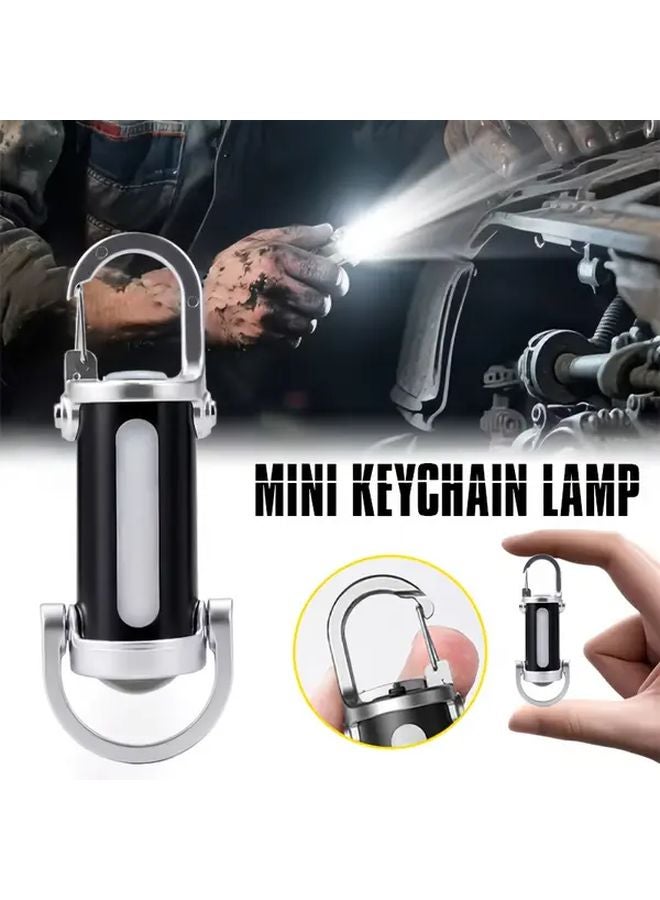 1pc Mini Keychain Light Portable LED Flashlight USB Rechargeable Emergency Lantern - Image 3