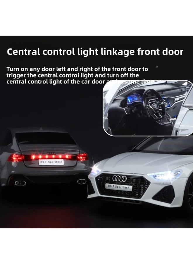 null - Genuine Authorization 1:18 Audi RS7 Car Model Simulation Alloy Remote Key Car Model Collection Ornaments Toys-Color:1:18 Genuine Authorized Audi Rs7 [black-remote Key Version] - Image 1